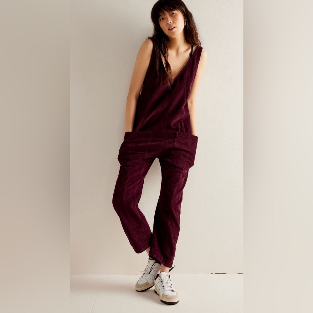 Free People High Roller Cord Jumpsuit
